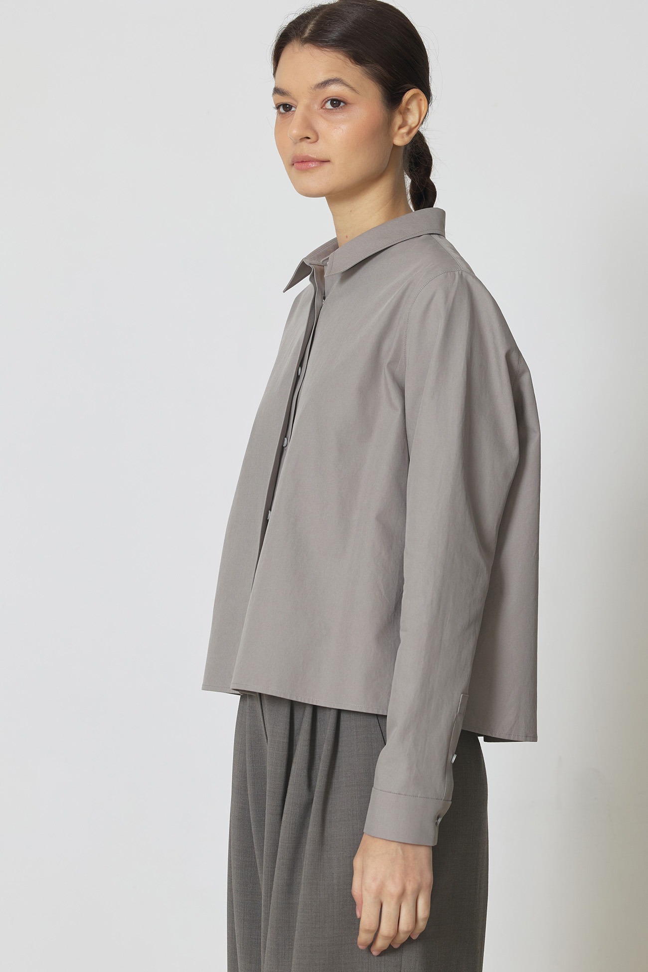 [ver.2023 Fall New] Signature cotton shirt warm gray